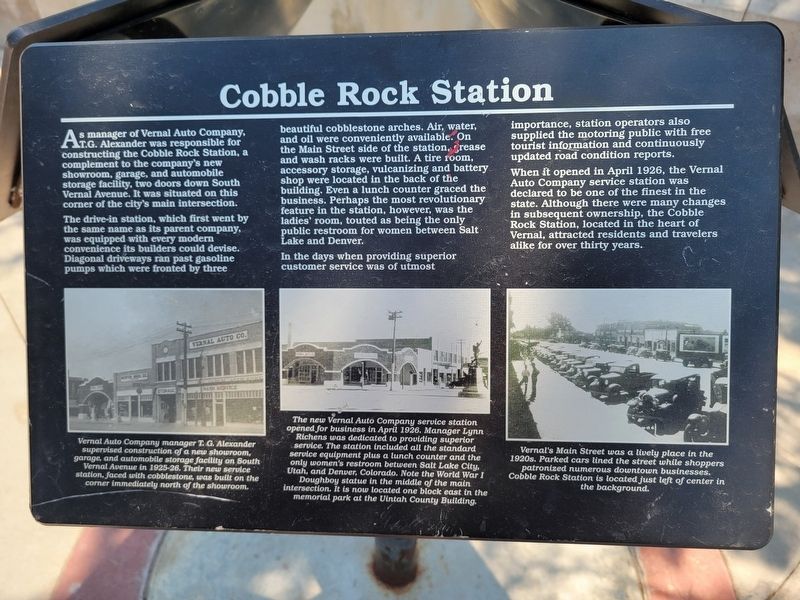 Cobble Rock Station side of marker. Click for full size. Cobble Rock Station side of marker image. Click for full size.