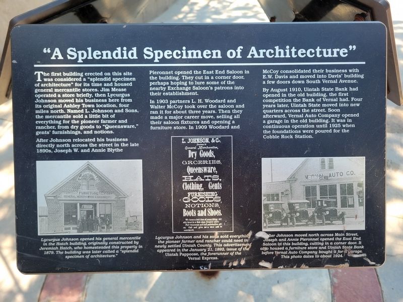 "A Splendid Specimen of Architecture" Marker. Click for full size. "A Splendid Specimen of Architecture" Marker image. Click for full size.