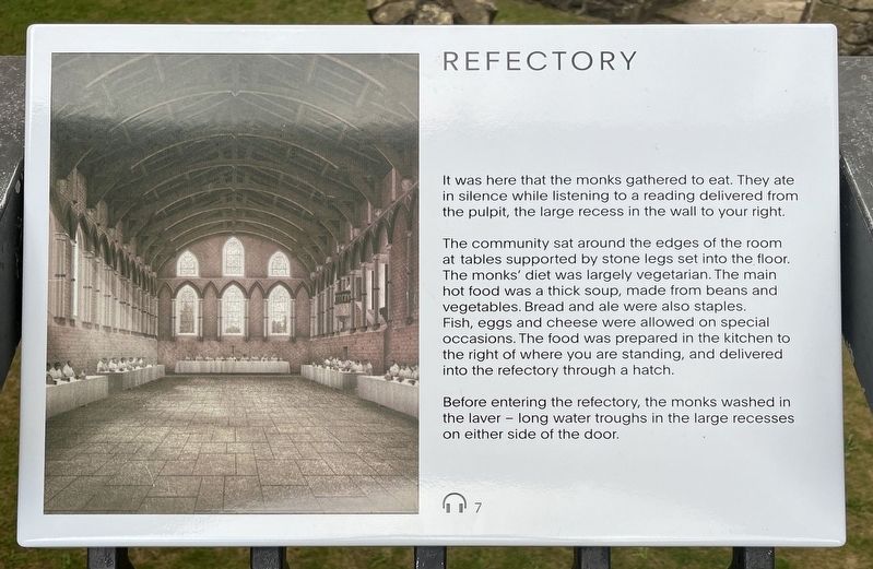 Refectory Marker. Click for full size. Refectory Marker image. Click for full size.