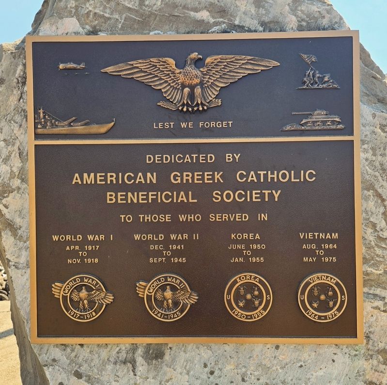 American Greek Catholic War Memorial. Click for full size. American Greek Catholic War Memorial image. Click for full size.