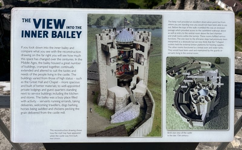 The View into the Inner Bailey Marker image. Click for full size.