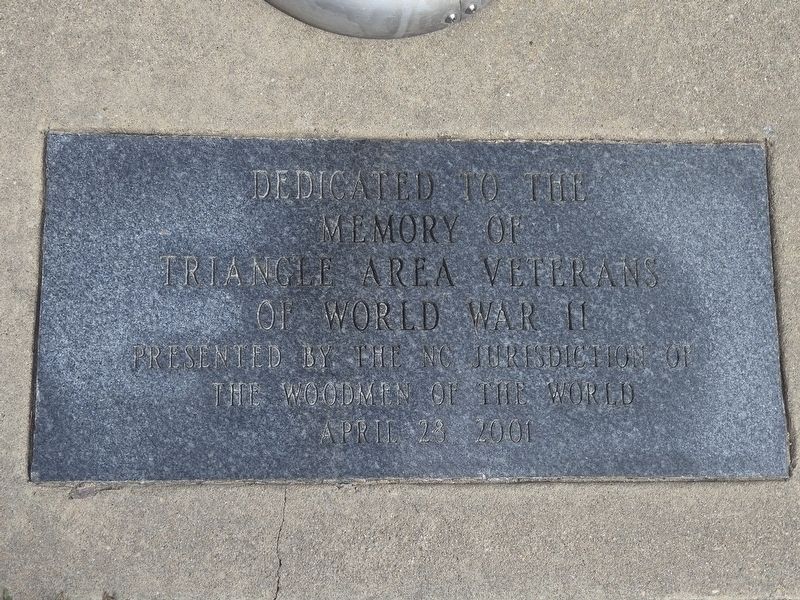 Triangle Area Veterans of World War II Marker image. Click for full size.