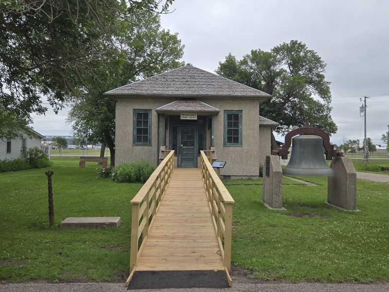 1906 Cass County Courthouse. Marker is right of the ramp. Click for full size. 1906 Cass County Courthouse. Marker is right of the ramp image. Click for full size.
