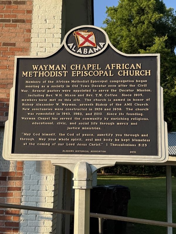 Wayman Chapel African Methodist Episcopal Church Marker image. Click for full size.