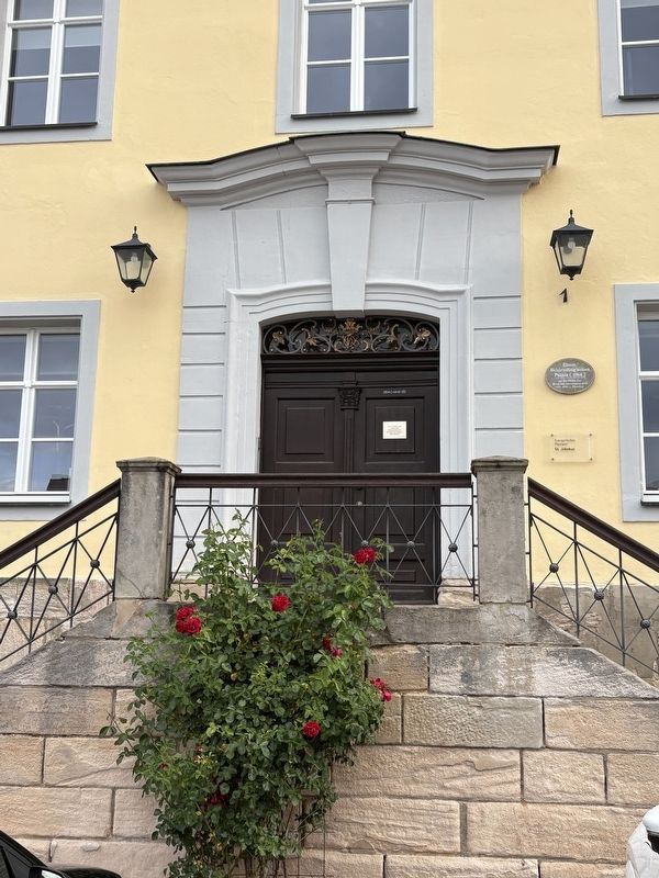 The entrance to the Former Schirnding Palace and Marker image. Click for full size.