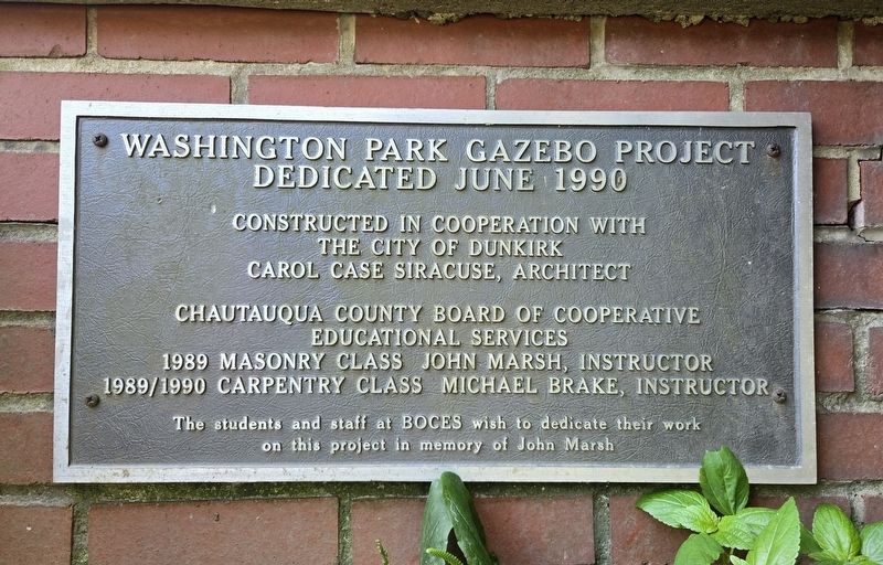 Washington Park Gazebo Project Marker. Click for full size. Washington Park Gazebo Project Marker image. Click for full size.