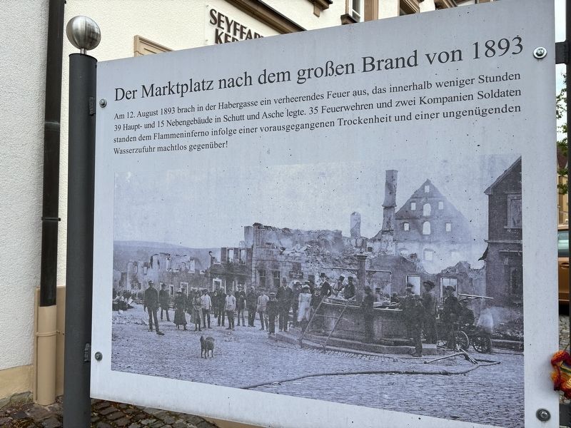 Der Marktplatz nach dem gro�en Brand von 1893 / The marketplace after the great fire of 1893 Marker image. Click for full size.