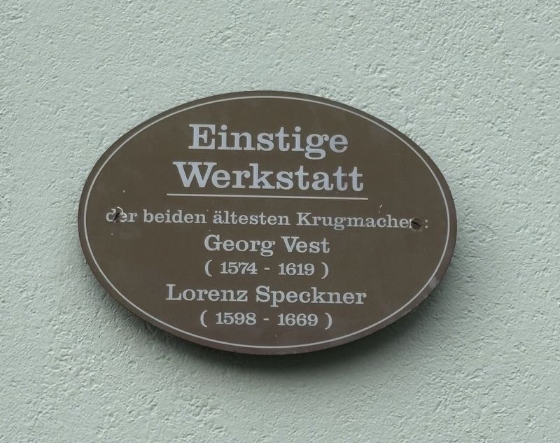 Einstige Werkstatt / Former Workshop Marker image. Click for full size.