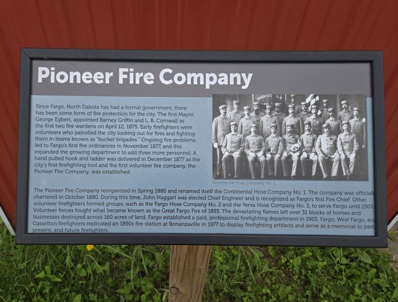 Pioneer Fire Company Marker. Click for full size. Pioneer Fire Company Marker image. Click for full size.