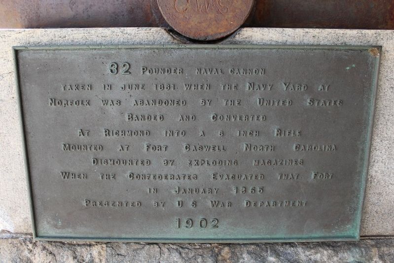 32 Pounder Naval Cannon Marker. Click for full size. 32 Pounder Naval Cannon Marker image. Click for full size.