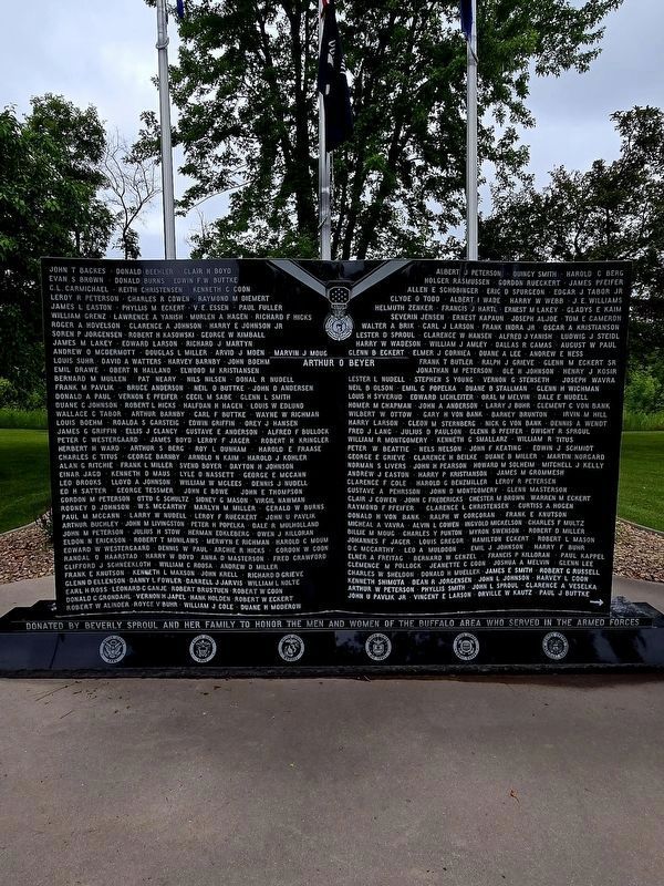 Buffalo Area Veterans Monument image. Click for full size.