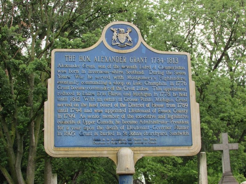 The Hon. Alexander Grant � � 1734-1813 Marker image. Click for full size.