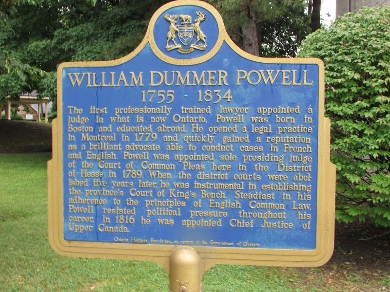 William Dummer Powell Marker image. Click for full size.