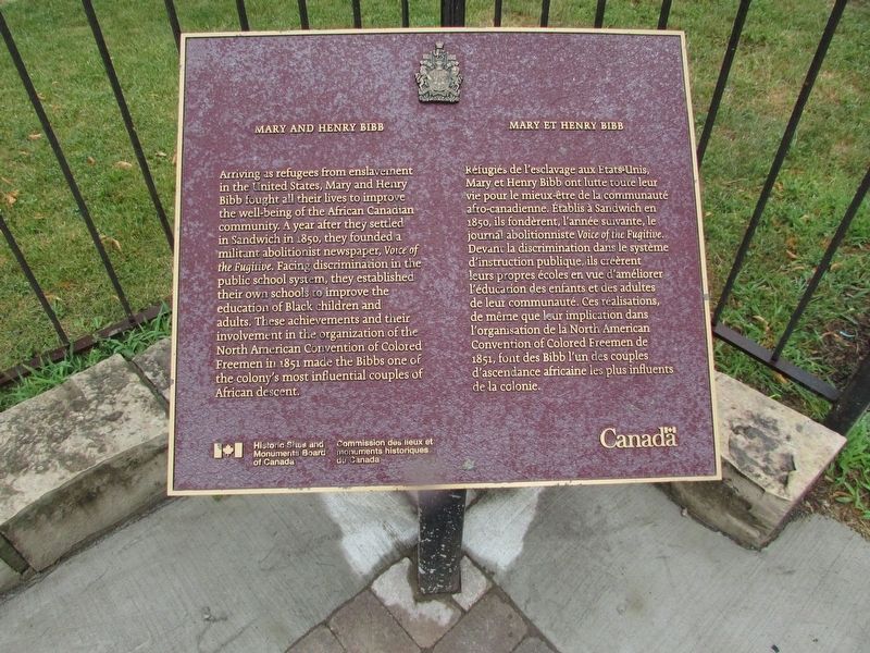 Mary and Henry Bibb Marker image. Click for full size.