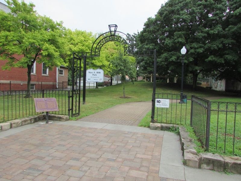 Marker at Mary E. Bibb Park image. Click for full size.