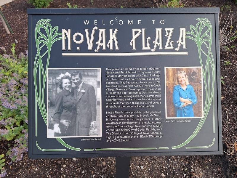 Welcome to Novak Plaza Marker image. Click for full size.