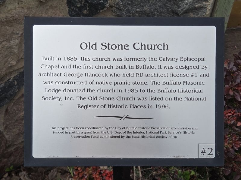 Old Stone Church Marker. Click for full size. Old Stone Church Marker image. Click for full size.