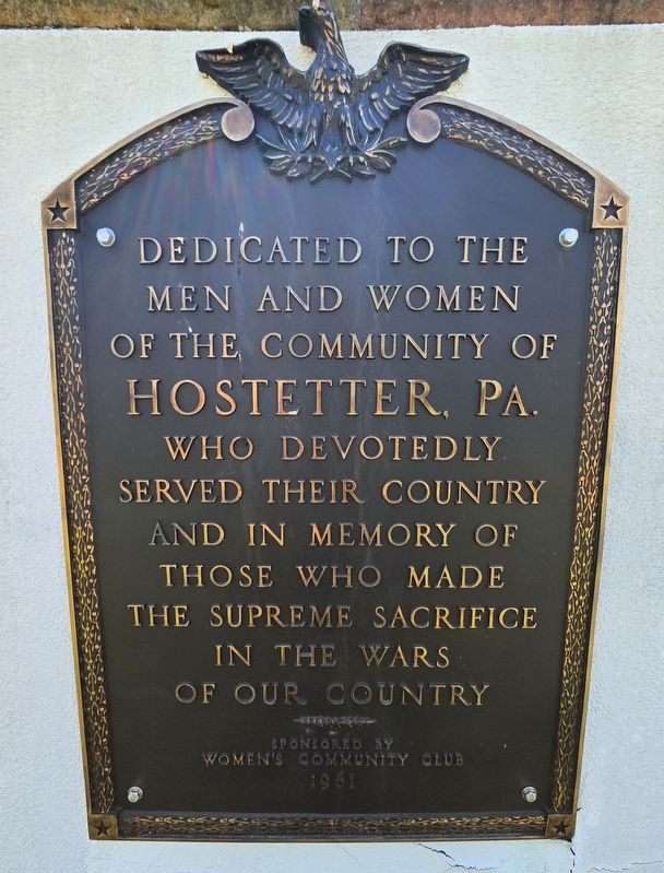 Hostetter Military Monument image. Click for full size.