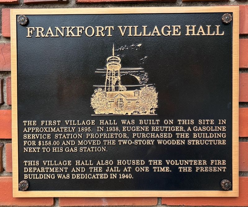 Frankfort Village Hall Marker image. Click for full size.