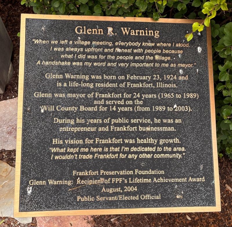 Glenn R. Warning Marker. Click for full size. Glenn R. Warning Marker image. Click for full size.