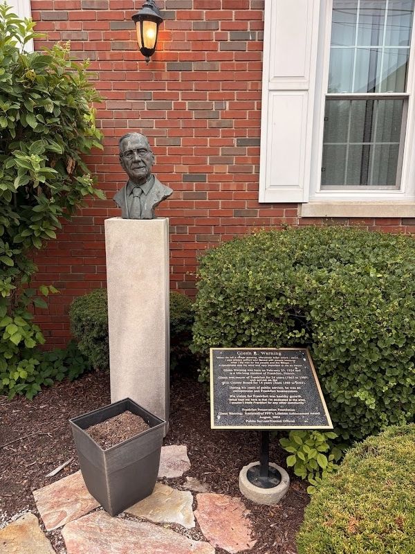Glenn R. Warning bust and marker. Click for full size. Glenn R. Warning bust and marker image. Click for full size.