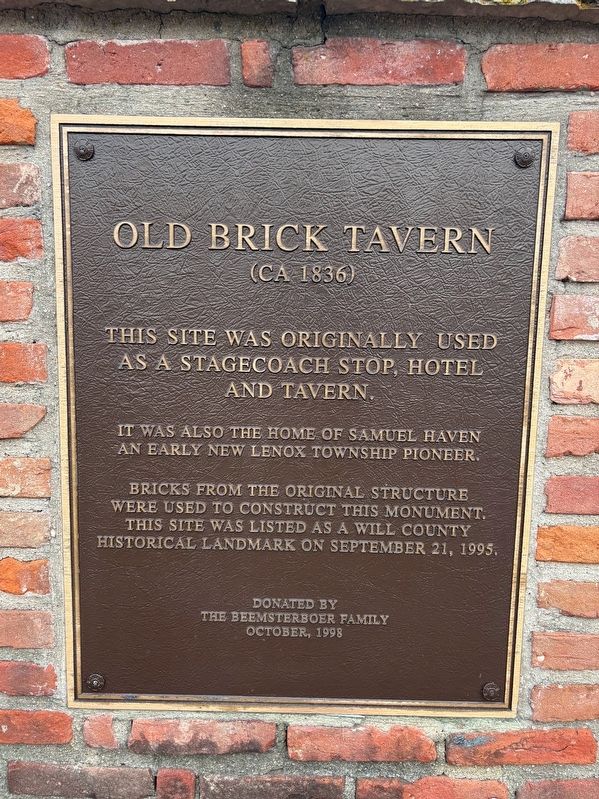 Old Brick Tavern Marker image. Click for full size.