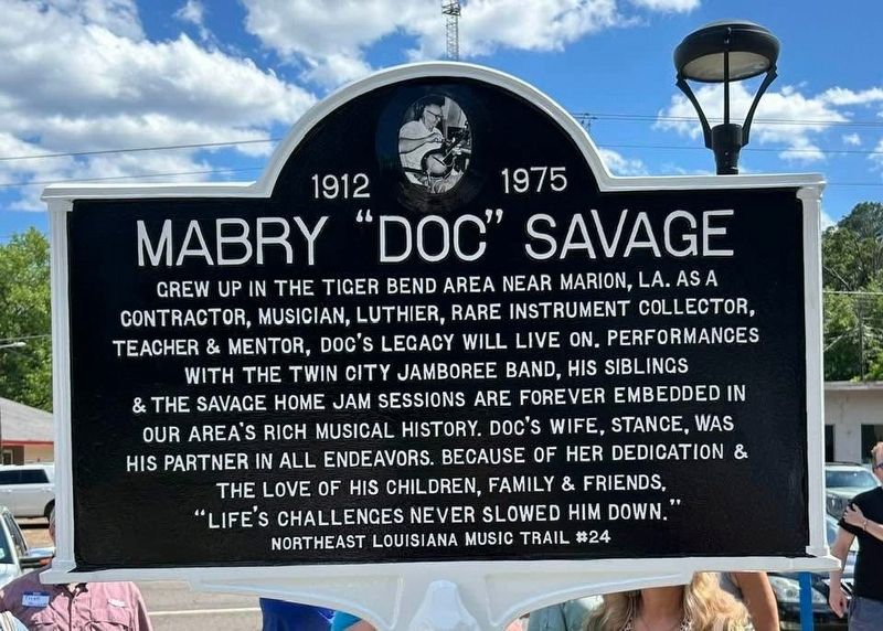 Mabry "Doc" Savage Marker. Click for full size. Mabry "Doc" Savage Marker image. Click for full size.