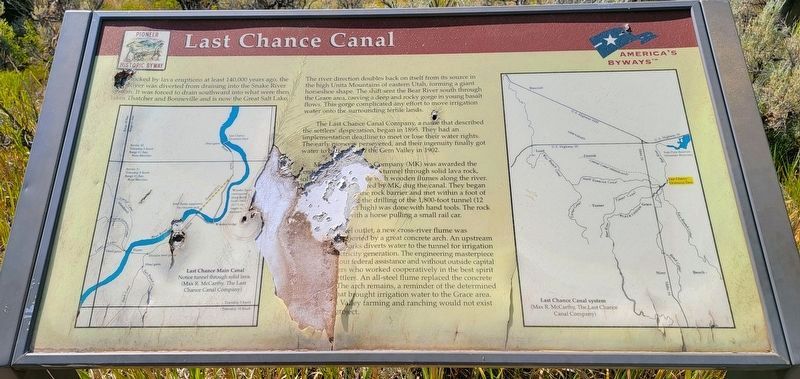 Interpretive sign has been very badly damaged. Click for full size. Interpretive sign has been very badly damaged image. Click for full size.