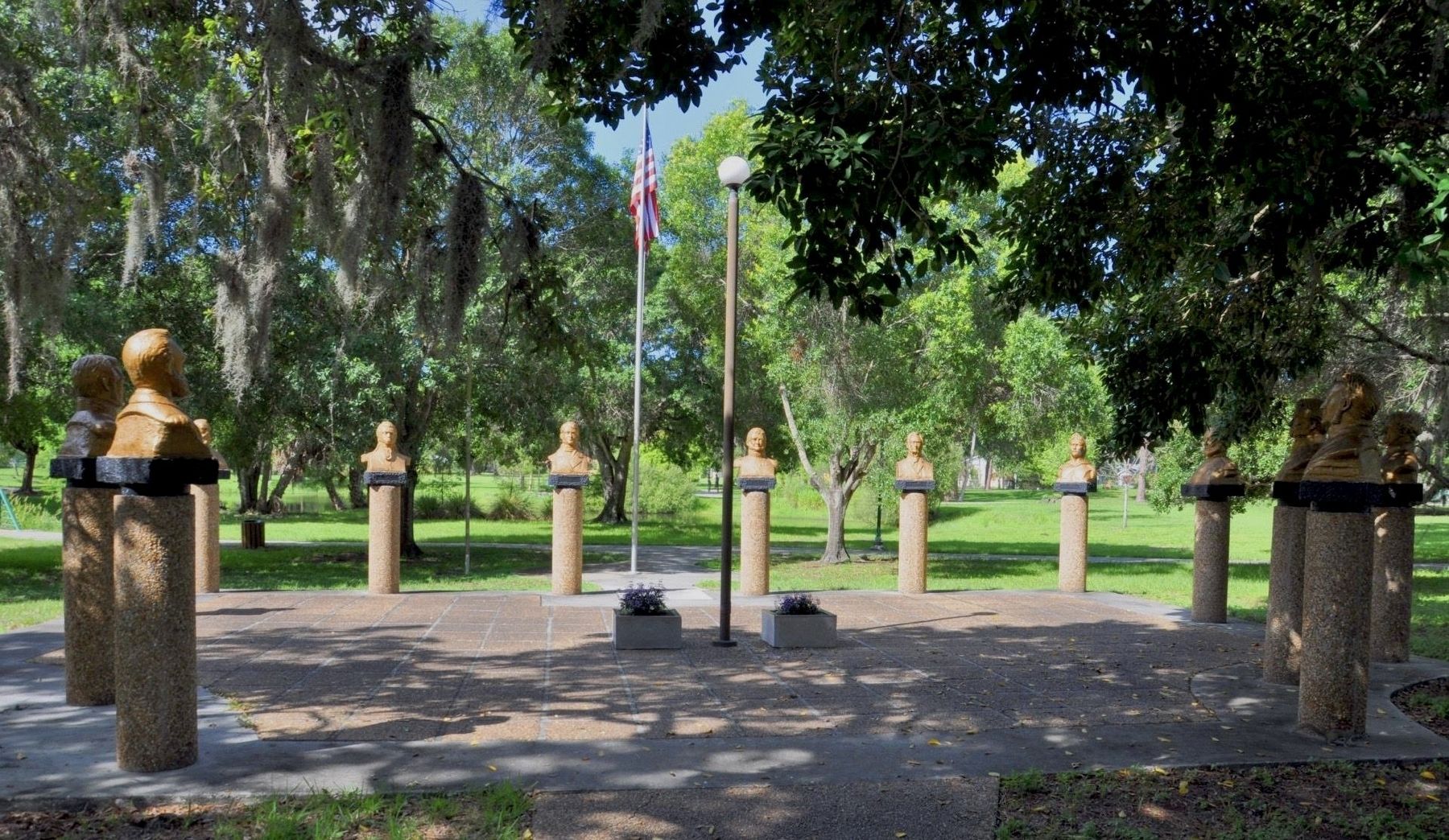 Gallery of Patriots Statues (Central Plaza). Click for full size. Gallery of Patriots Statues (Central Plaza) image. Click for full size.