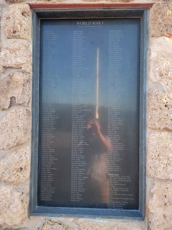 World War I Veterans and Killed in Action. Click for full size. World War I Veterans and Killed in Action image. Click for full size.