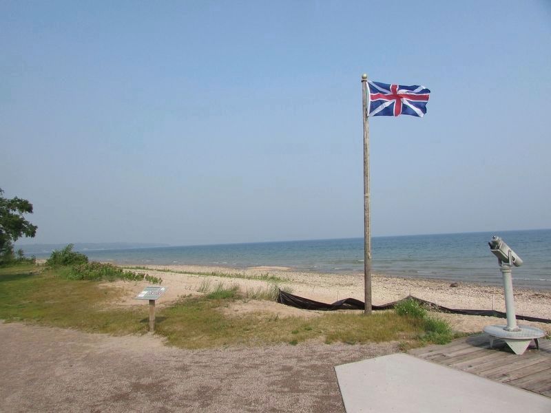 Flags of Michilimackinac Marker image. Click for full size.