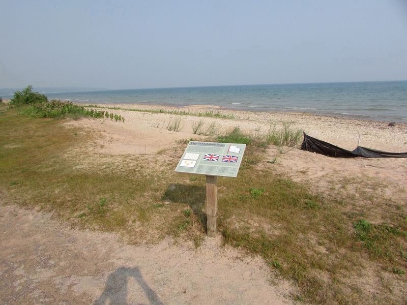 Flags of Michilimackinac Marker image. Click for full size.