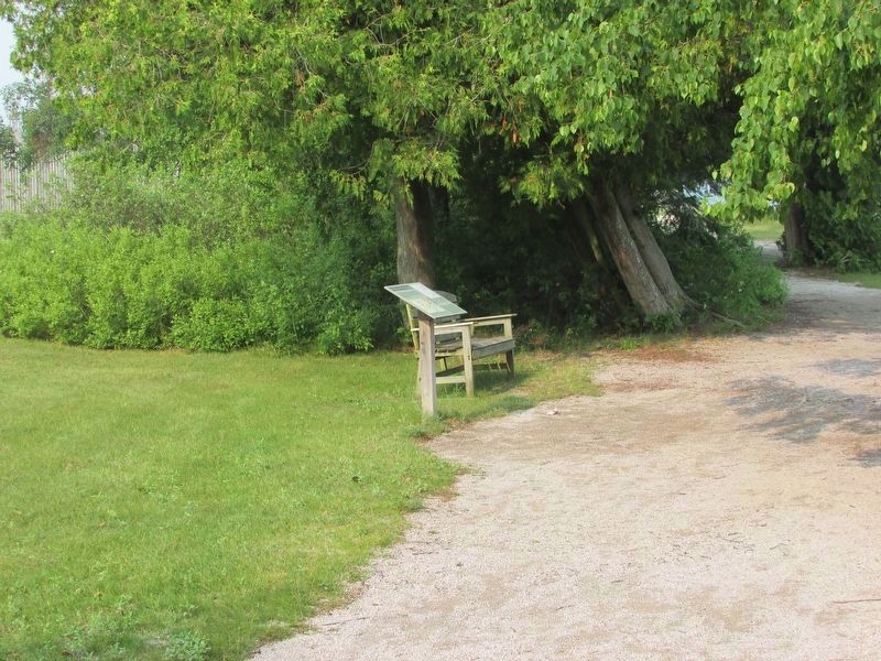 Marker at Colonial Michilimackinac. Click for full size. Marker at Colonial Michilimackinac image. Click for full size.