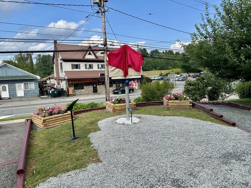 Marker prior to dedication. Click for full size. Marker prior to dedication image. Click for full size.