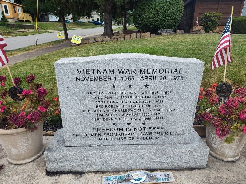 Vietnam War Memorial Marker. Click for full size. Vietnam War Memorial Marker image. Click for full size.
