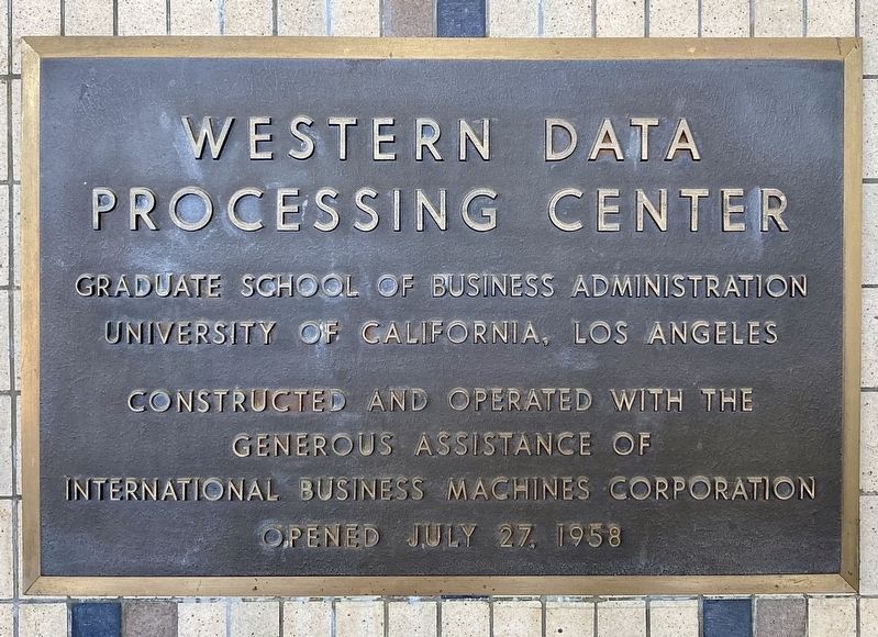 Western Data Processing Center Marker image. Click for full size.