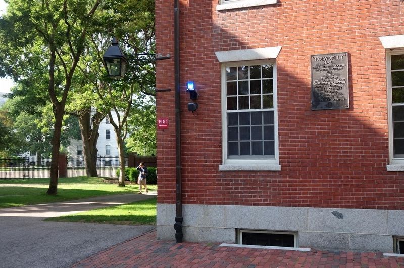 Holworthy Hall Marker. Click for full size. Holworthy Hall Marker image. Click for full size.