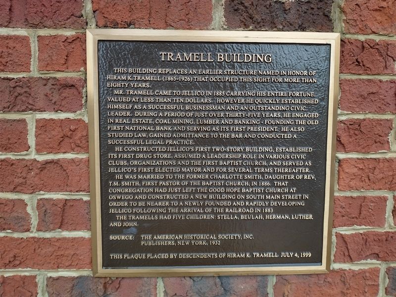 Tramell Building Marker image. Click for full size.