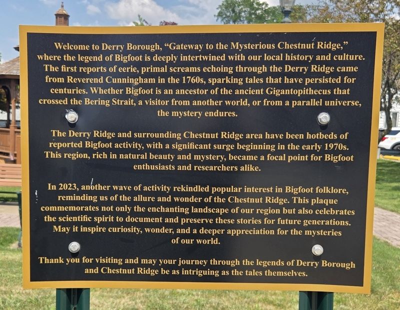 The Legend of Bigfoot Marker. Click for full size. The Legend of Bigfoot Marker image. Click for full size.