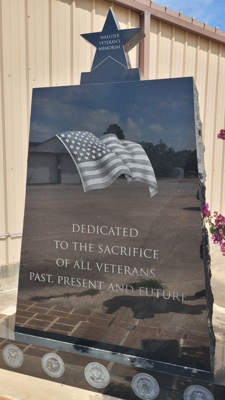 Waelder Veteran's Memorial. Click for full size. Waelder Veteran's Memorial image. Click for full size.