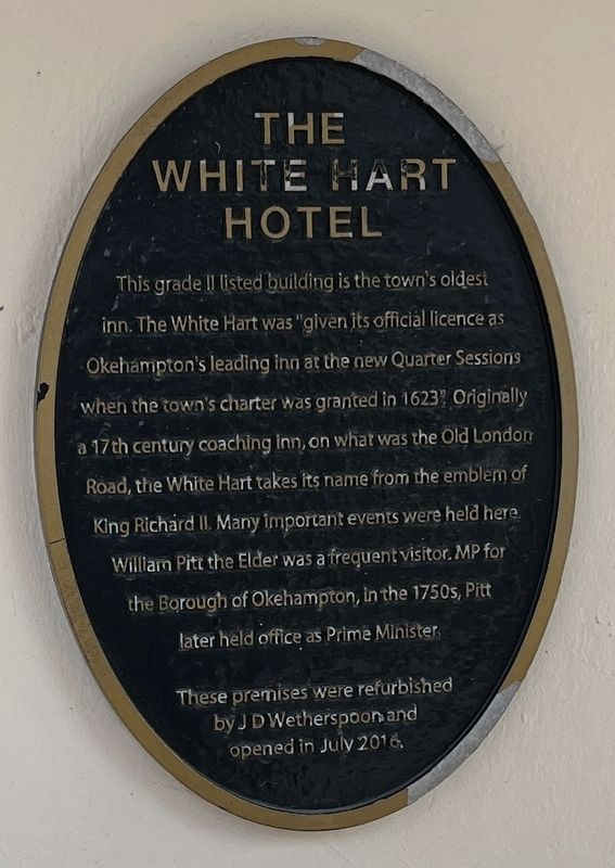 The White Hart Hotel Marker. Click for full size. The White Hart Hotel Marker image. Click for full size.