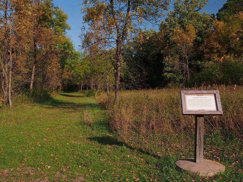 Red River Oxcart Trail Marker. Click for full size. Red River Oxcart Trail Marker image. Click for full size.