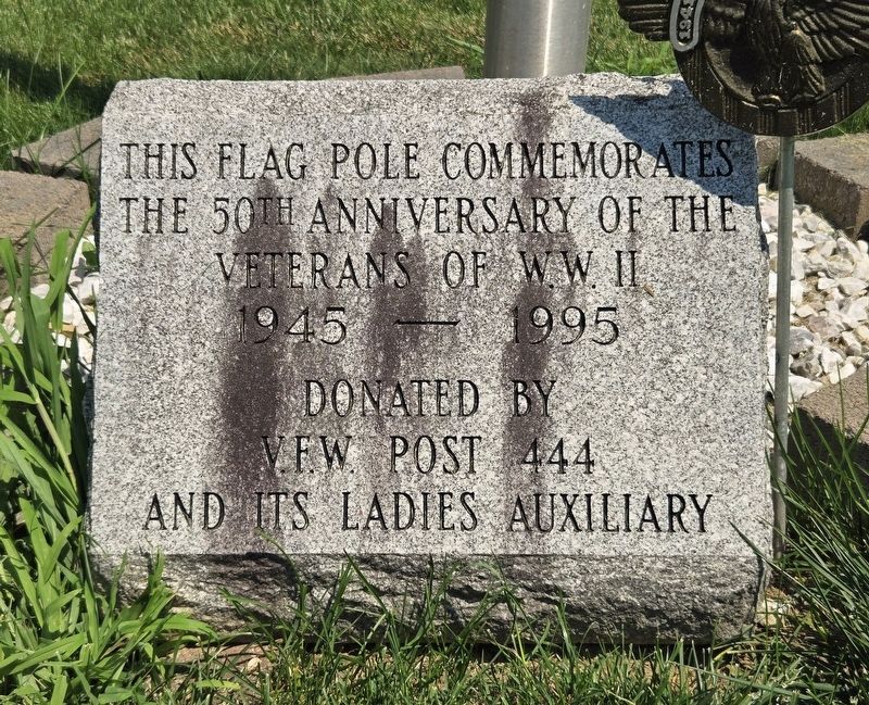 50th Anniversary of World War II Veterans Marker. Click for full size. 50th Anniversary of World War II Veterans Marker image. Click for full size.