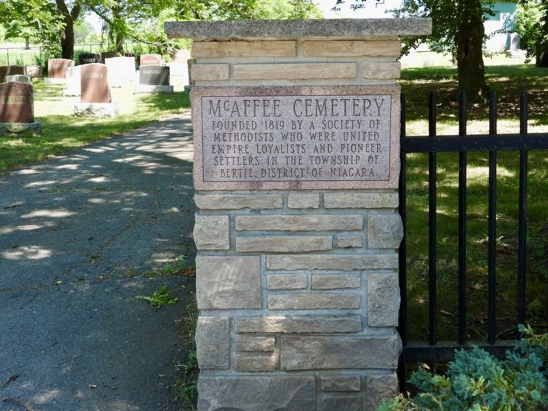 McAffee Cemetery Marker image. Click for full size.