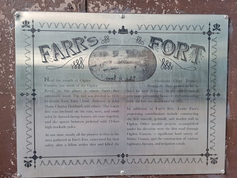 Farr's Fort marker. Click for full size. Farr's Fort marker image. Click for full size.