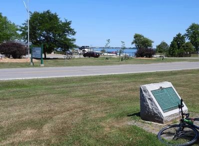 The Welland Canal at the Niagara Frontier - Marker in context. Click for full size. The Welland Canal at the Niagara Frontier - Marker in context image. Click for full size.