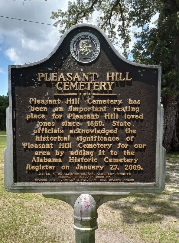 Pleasant Hill Cemetery Marker. Click for full size. Pleasant Hill Cemetery Marker image. Click for full size.