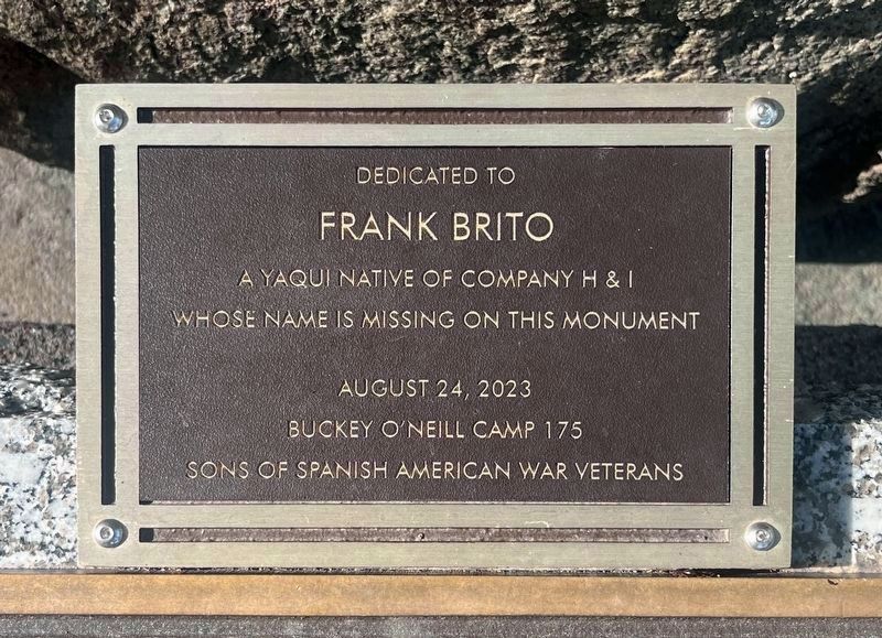 Frank Brito Marker. Click for full size. Frank Brito Marker image. Click for full size.