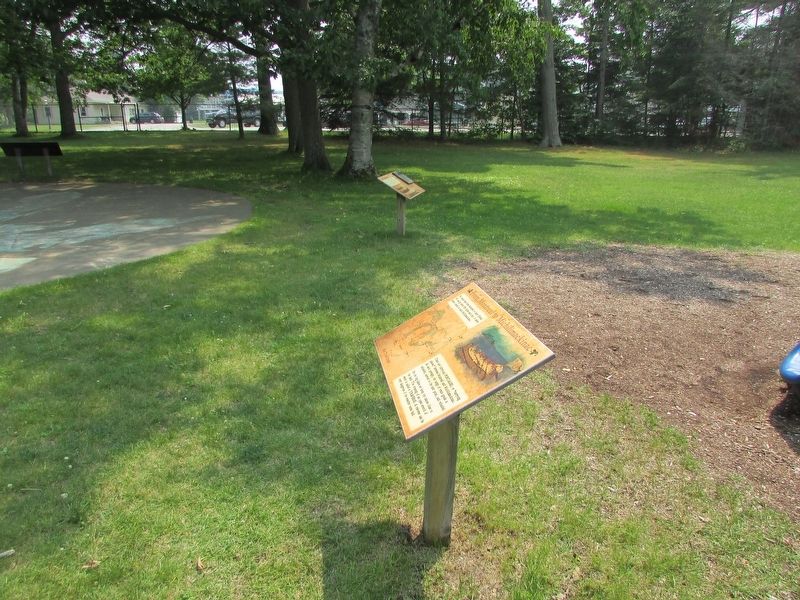 Markers at Colonial Michilimackinac. Click for full size. Markers at Colonial Michilimackinac image. Click for full size.