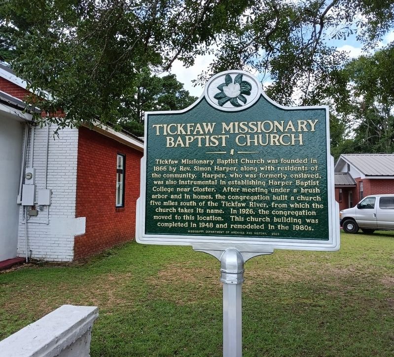 Tickfaw Missionary Baptist Church Marker image. Click for full size.